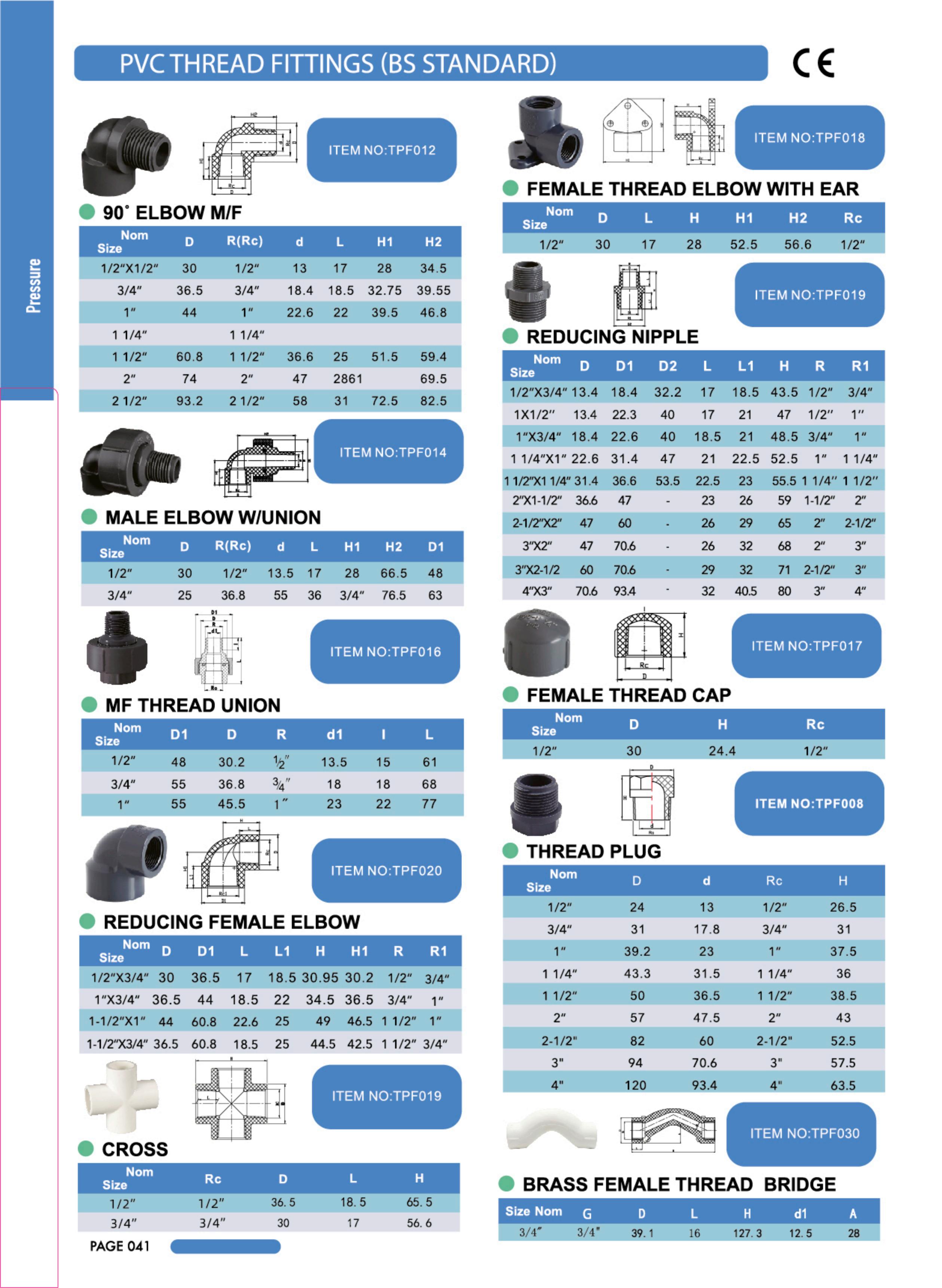 PVC PIPES&THREAD FITTINGS BS STANDARD from China Manufacturer - The ...